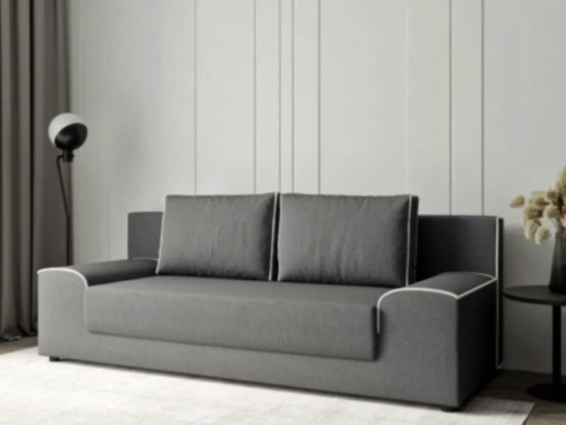 Диван Сереніті (LEON) (200 × 100 см, сірий з кремовим)