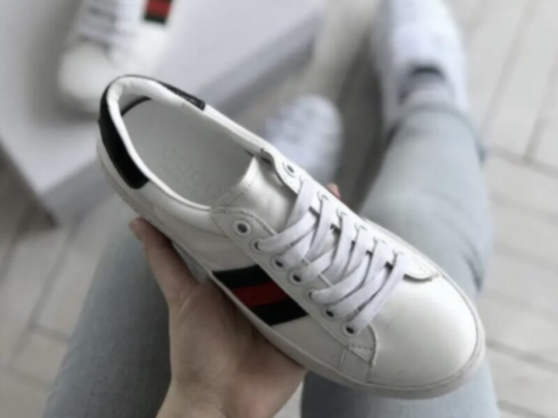 Стильні жіночі кросівки Gucci шкіра брендові