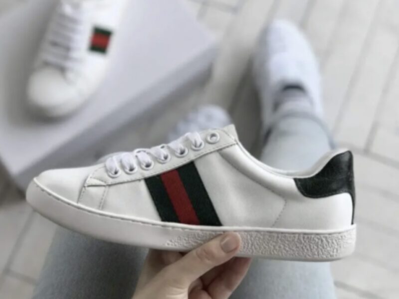 Стильні жіночі кросівки Gucci шкіра брендові