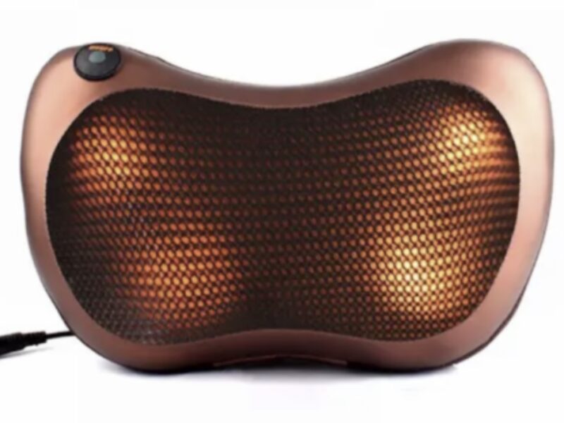 Масажна інфрачервона подушка Massage Pillow / Роликовий масажер для шиї та тіла з підігрівом