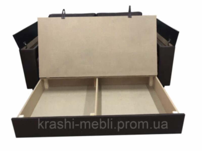 Диван Дукат розкладний, дерев’яні підло коники, ортопедичний двоспальний з нішами для білизни 120/190см недорого