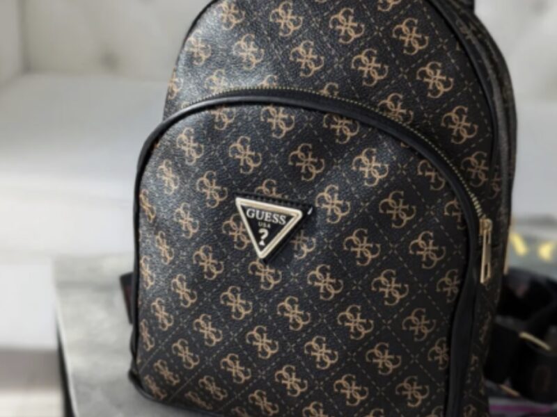 Жіночий коричневий рюкзак guess гесс люкс якість