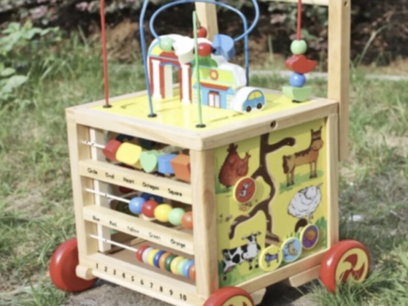 Дерев яний ходунок-куб SmartWalker 6в1 навчальний пхач, розвиваюча іграшка