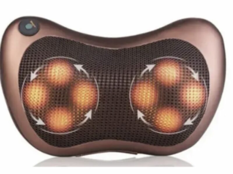 Масажна інфрачервона подушка Massage Pillow / Роликовий масажер для шиї та тіла з підігрівом