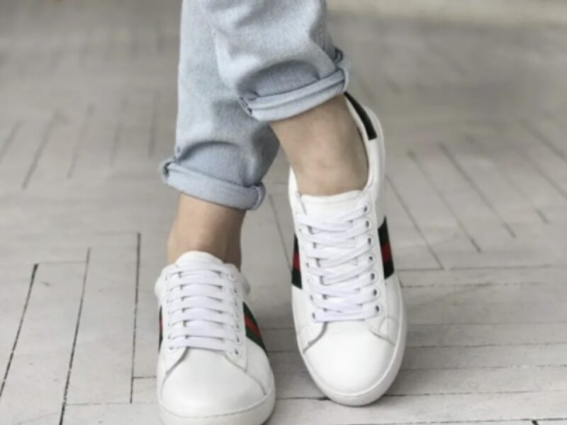 Стильні жіночі кросівки Gucci шкіра брендові