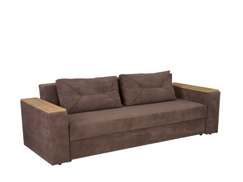 Диван с деревянными подлокотниками «Далас» 240х92х82 см