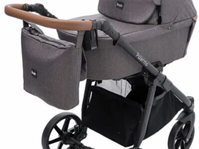 Коляска універсальна 2в1 Bair Palermo (чохол на ніжки, кошик, сумка, підсклянник) Коричнева