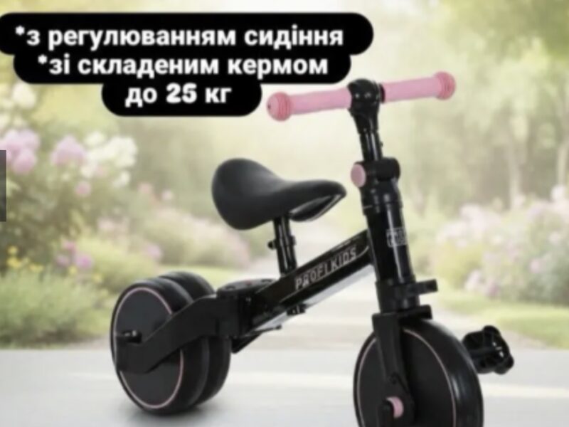 Дитячий велосипед вілобвг/біговел трансформер 3 в 1 від Profi Kids MBB 1008 pink