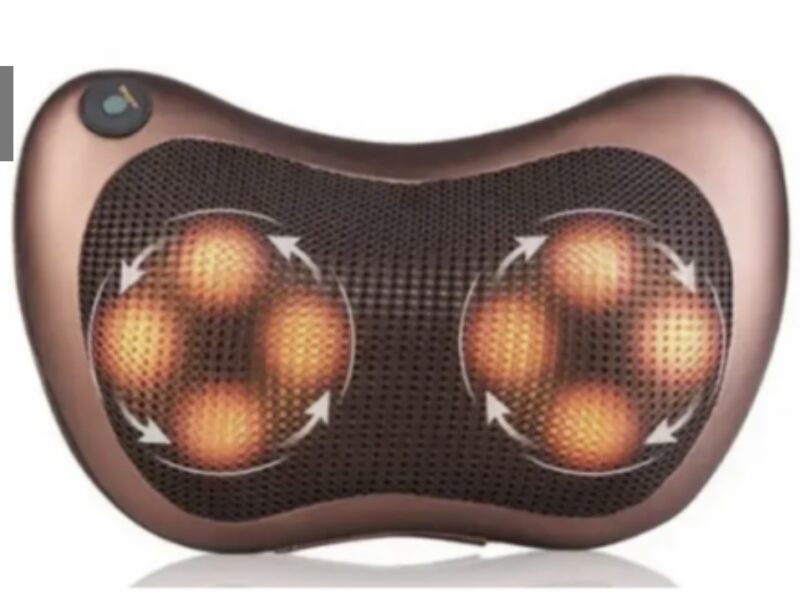 Масажна інфрачервона подушка Massage Pillow / Роликовий масажер для шиї та тіла з підігрівом