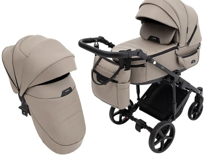 Коляска для дитини універсальна 2в1 Adamex Zico Eco (сумка, кошик, чохол на ніжки) Коричнева