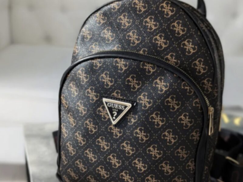 Жіночий коричневий рюкзак guess гесс люкс якість