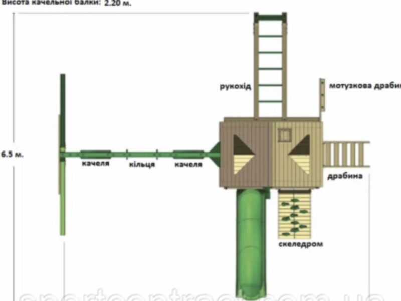 Дитячий ігровий майданчик "premium-8" з рукоходом Код: 3 Е7