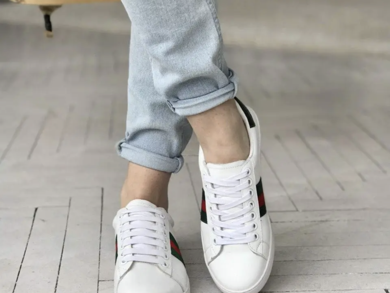 Стильні білі жіночі кросівки Гучи Gucci шкіра брендові якісні кроси Гуччі гучі Код: № 0366