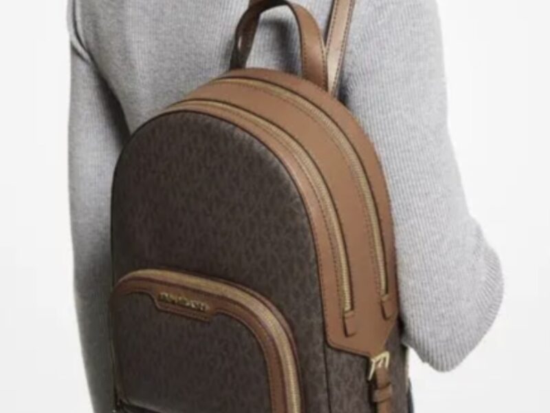 Рюкзак жіночий Michael Kors Jaycee Medium Logo Backpack коричневий