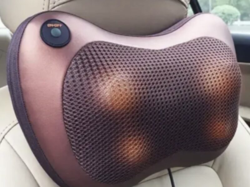 Масажна інфрачервона подушка Massage Pillow / Роликовий масажер для шиї та тіла з підігрівом