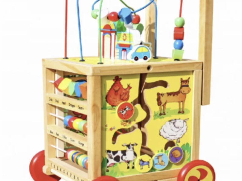 Дерев яний ходунок-куб SmartWalker 6в1 навчальний пхач, розвиваюча іграшка