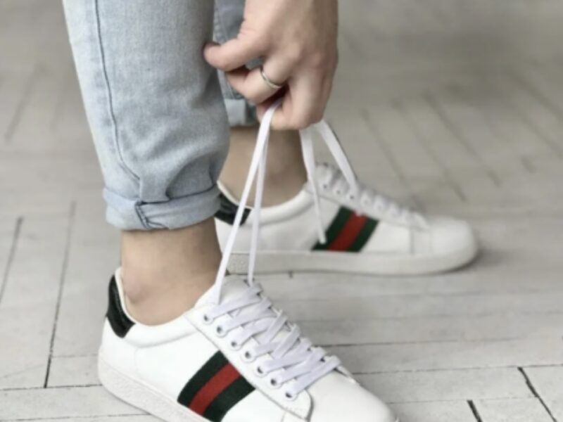 Стильні жіночі кросівки Gucci шкіра брендові