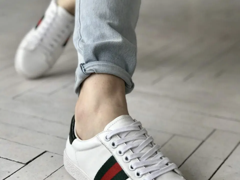 Стильні білі жіночі кросівки Гучи Gucci шкіра брендові якісні кроси Гуччі гучі Код: № 0366