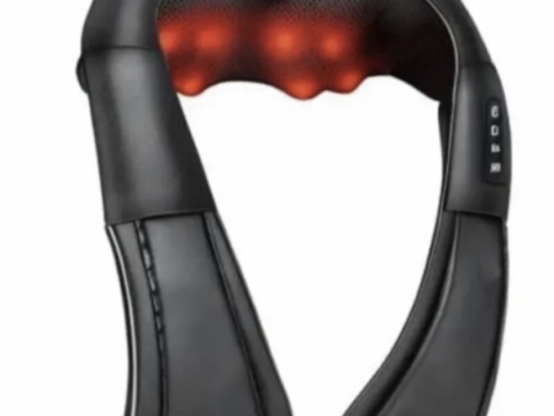Накидка-масажер iKristin JH-R2 Shiatsu для шиї та спини Black з підігрівом шиац