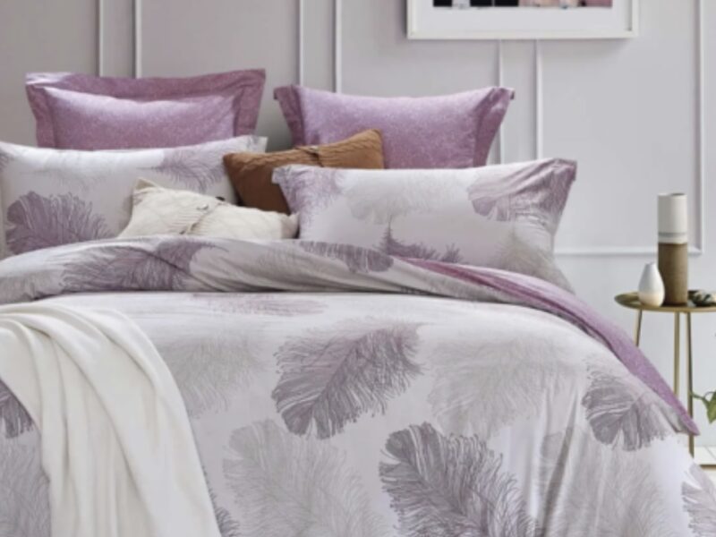 Комплект постільної білизни Viluta Ранфорс № 21158 Бузковий Півтораспальний