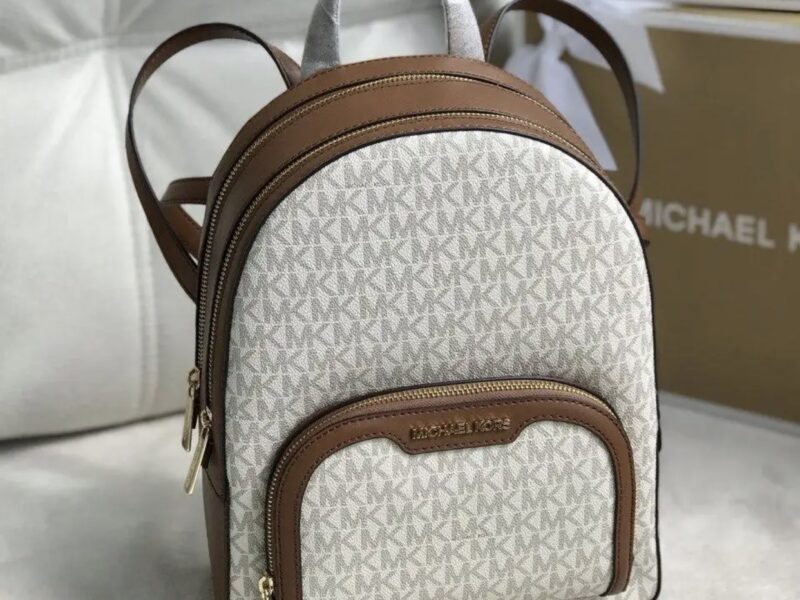 Рюкзак жіночий Michael Kors оригінал Jaycee Medium Logo Backpack білий в лого Код: 617