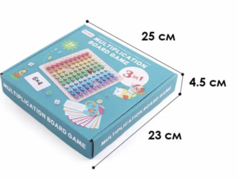 Дитяча дерев'яна іграшка множення для навчання математики розвивальна гра для дітей від 6 років BROWN Код: 12890-81205 /BRN01