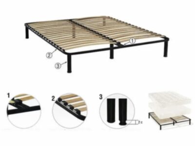 Каркас кровати 200*160см, двуспальный, Ортопедический каркас 160*200см. с ножками 25