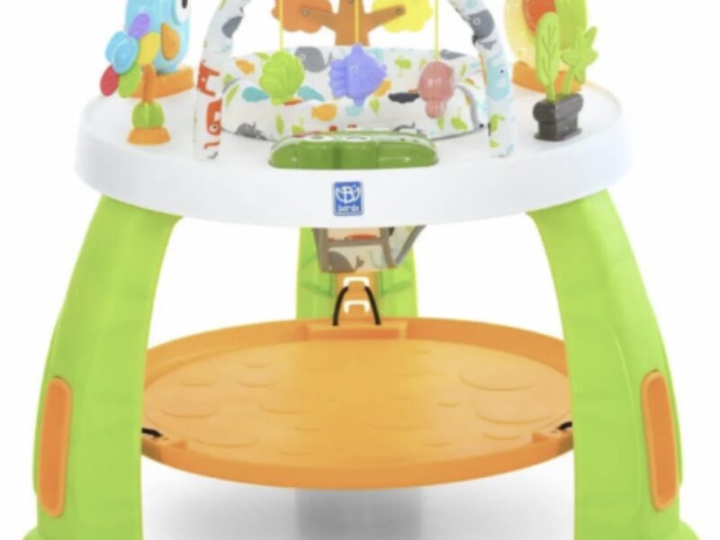 Розвиваючий центр - стрибунець 3в1 зі столиком - конструктором (музика, світло, дуга з іграшками) (M 6243-8) Код: M 6243-8