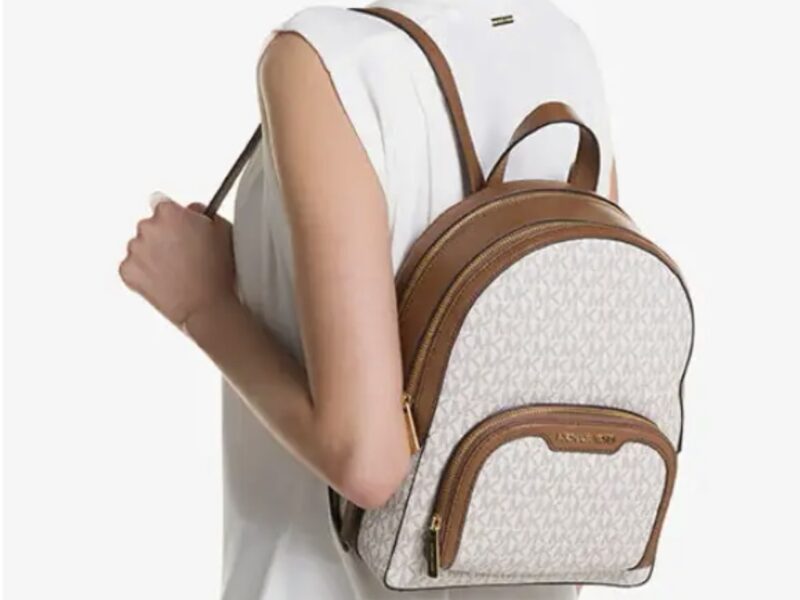 Рюкзак жіночий Michael Kors оригінал Jaycee Medium Logo Backpack білий в лого Код: 617