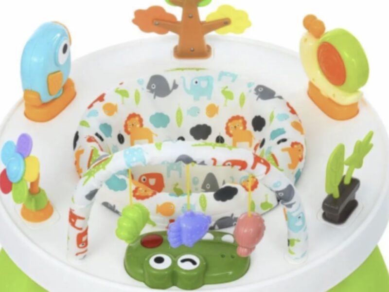 Розвиваючий центр - стрибунець 3в1 зі столиком - конструктором (музика, світло, дуга з іграшками) (M 6243-4) Код: M 6243-4