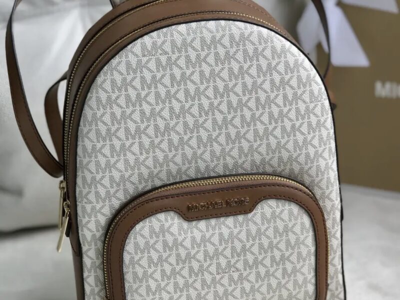 Рюкзак жіночий Michael Kors оригінал Jaycee Medium Logo Backpack білий в лого Код: 617