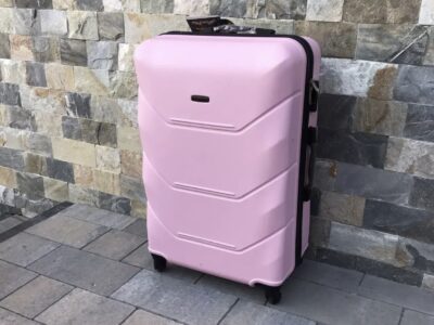 Валіза дорожня L Велика 97л BLOOM РОЖЕВА 75х50х30см Дорожній чемодан на 4х колесах