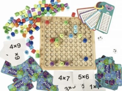 Дитяча дерев'яна іграшка множення для навчання математики розвивальна гра для дітей від 6 років BROWN Код: 12890-81205 /BRN01