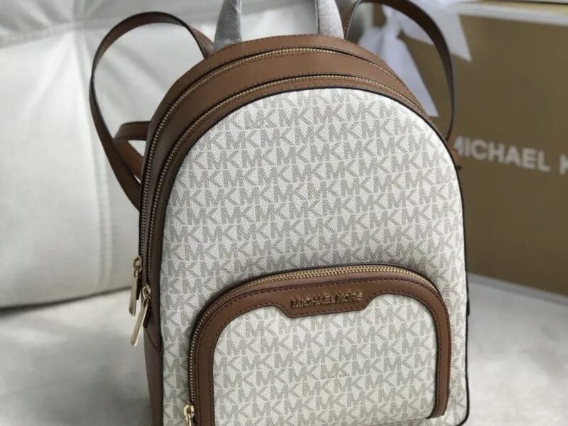 Рюкзак жіночий Michael Kors оригінал Jaycee Medium Logo Backpack білий в лого Код: 617
