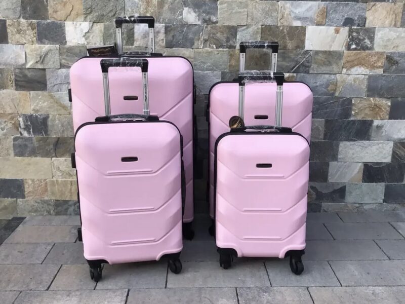 Валіза дорожня L Велика 97л BLOOM РОЖЕВА 75х50х30см Дорожній чемодан на 4х колесах