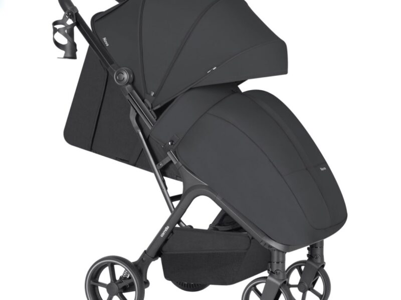 Carrello Nova Plus 2025 CRL-5524 прогулочная коляска с автоматическим складыванием (увеличенные колеса, чехол на ножки с молнией) • Marengo Grey