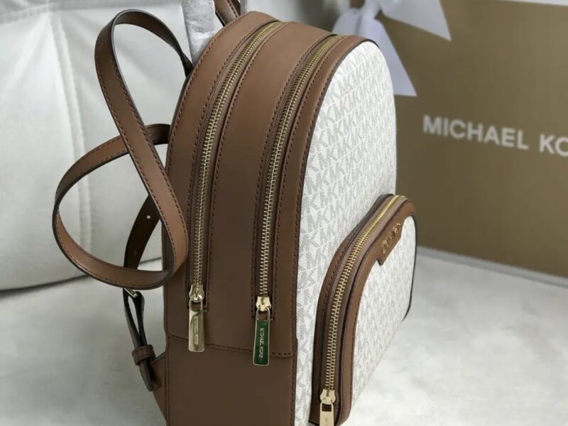 Рюкзак жіночий Michael Kors оригінал Jaycee Medium Logo Backpack білий в лого Код: 617