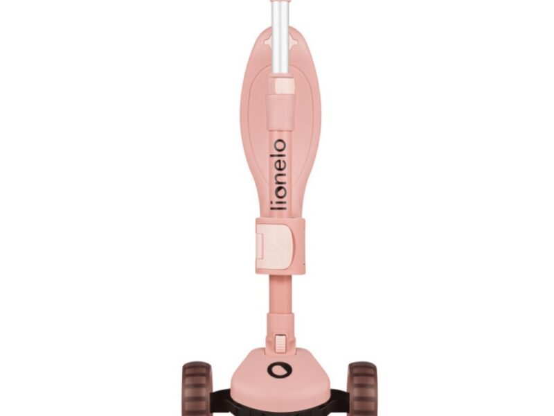 Lionelo Franky детский самокат 2 в 1 со съемным сиденьем, корзиной для мелочей, большие колеса с подсветкой • Pink Rose