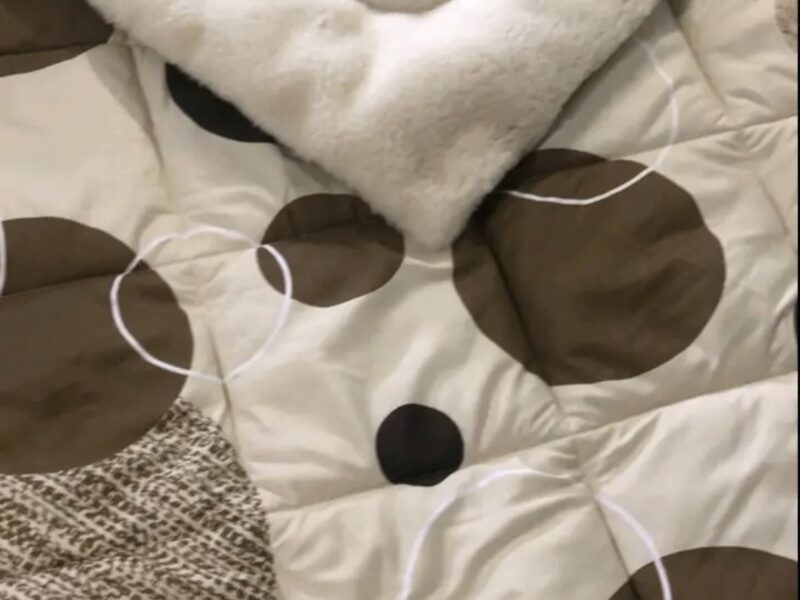 Ковдра-плед двостороння хутряна, бязь, натуральна, з овечої вовни.Євро розмір 200 * 220 см Код: 8333