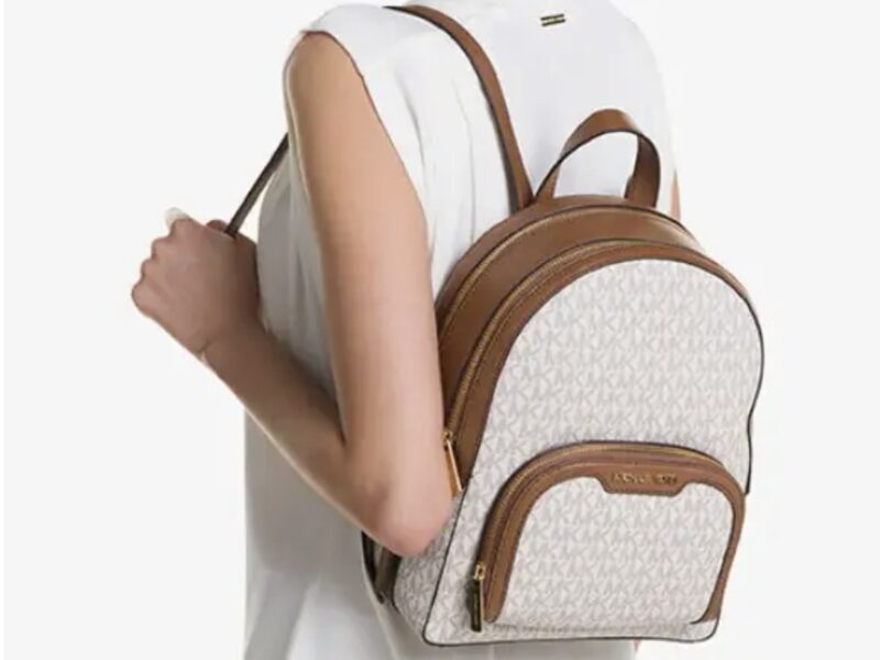 Рюкзак жіночий Michael Kors оригінал Jaycee Medium Logo Backpack білий в лого Код: 617