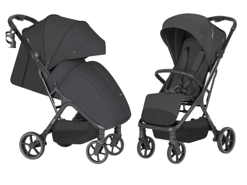 Carrello Nova Plus 2025 CRL-5524 прогулочная коляска с автоматическим складыванием (увеличенные колеса, чехол на ножки с молнией) • Marengo Grey