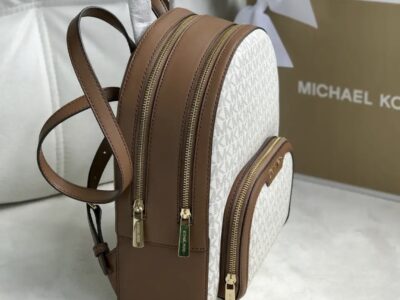 Рюкзак жіночий Michael Kors оригінал Jaycee Medium Logo Backpack білий в лого Код: 617
