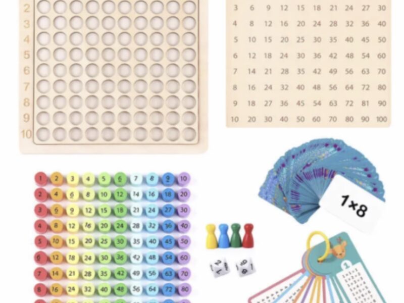 Дитяча дерев'яна іграшка множення для навчання математики розвивальна гра для дітей від 6 років BROWN Код: 12890-81205 /BRN01