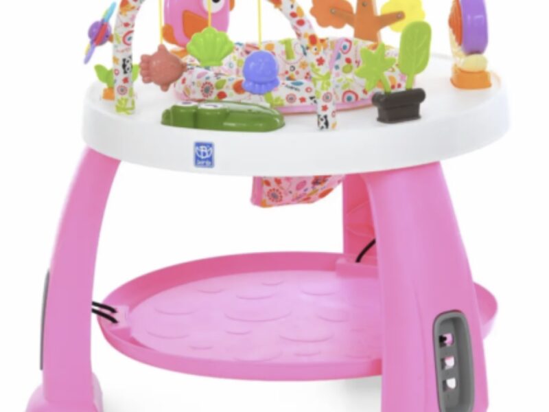 Розвиваючий центр - стрибунець 3в1 зі столиком - конструктором (музика, світло, дуга з іграшками) (M 6243-8) Код: M 6243-8