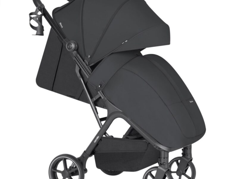 Carrello Nova Plus 2025 CRL-5524 прогулочная коляска с автоматическим складыванием (увеличенные колеса, чехол на ножки с молнией) • Marengo Grey