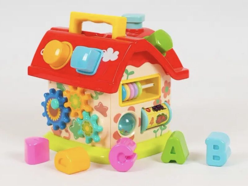 Сортер будиночок Limo Toy M 0001 U/R розвиваючий з цифрами, фігурами, годинником, звуком та тріскачкою Код: M 0001 U/R