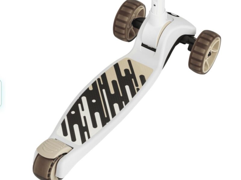 Lionelo Franky детский самокат 2 в 1 со съемным сиденьем, корзиной для мелочей, большие колеса с подсветкой • Beige