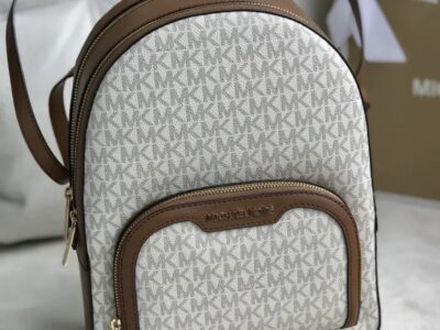 Рюкзак жіночий Michael Kors оригінал Jaycee Medium Logo Backpack білий в лого Код: 617