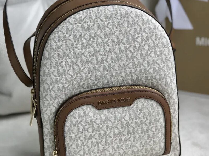 Рюкзак жіночий Michael Kors оригінал Jaycee Medium Logo Backpack білий в лого Код: 617