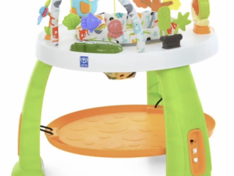 Розвиваючий центр - стрибунець 3в1 зі столиком - конструктором (музика, світло, дуга з іграшками) (M 6243-4) Код: M 6243-4